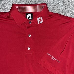 Sunday red FJ Footjoy Tour Model Poly Blend performance Golf Polo shirt-XL